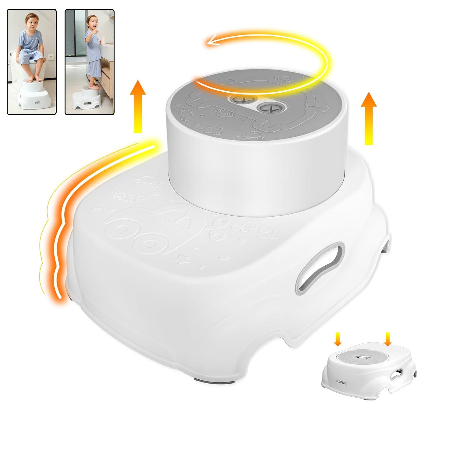 Kids step Stool - Safe Non - Slip Bathroom Helper For Kids