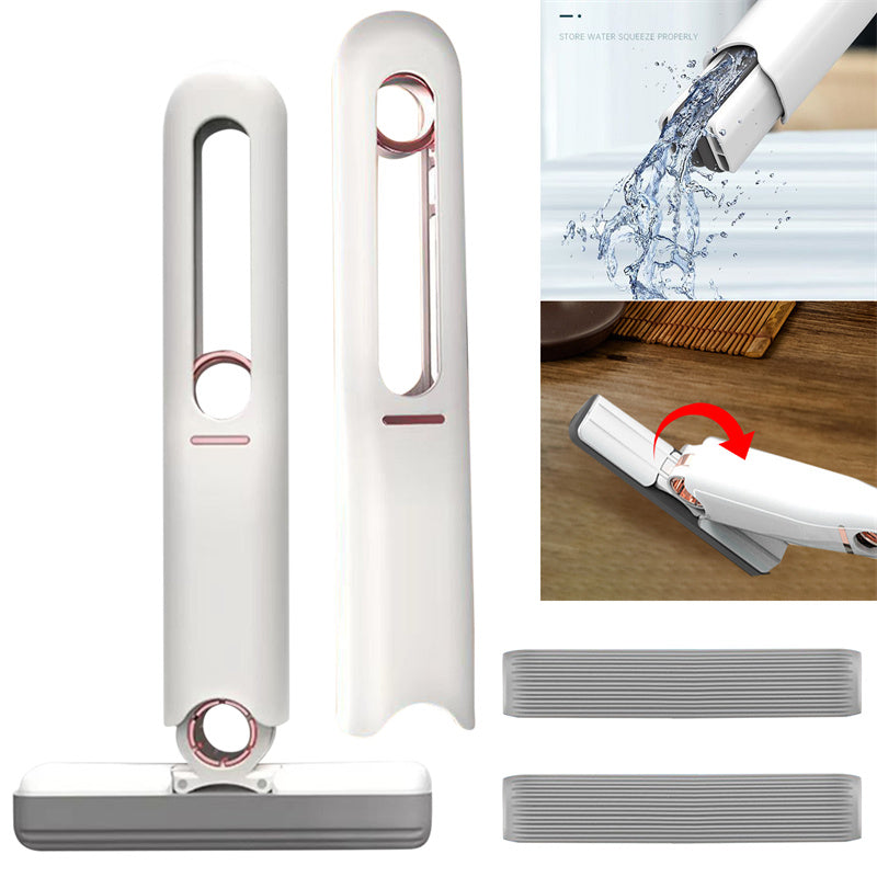 Mini Portable Mop – Easy Squeeze Cleaning Tool for Home & Car