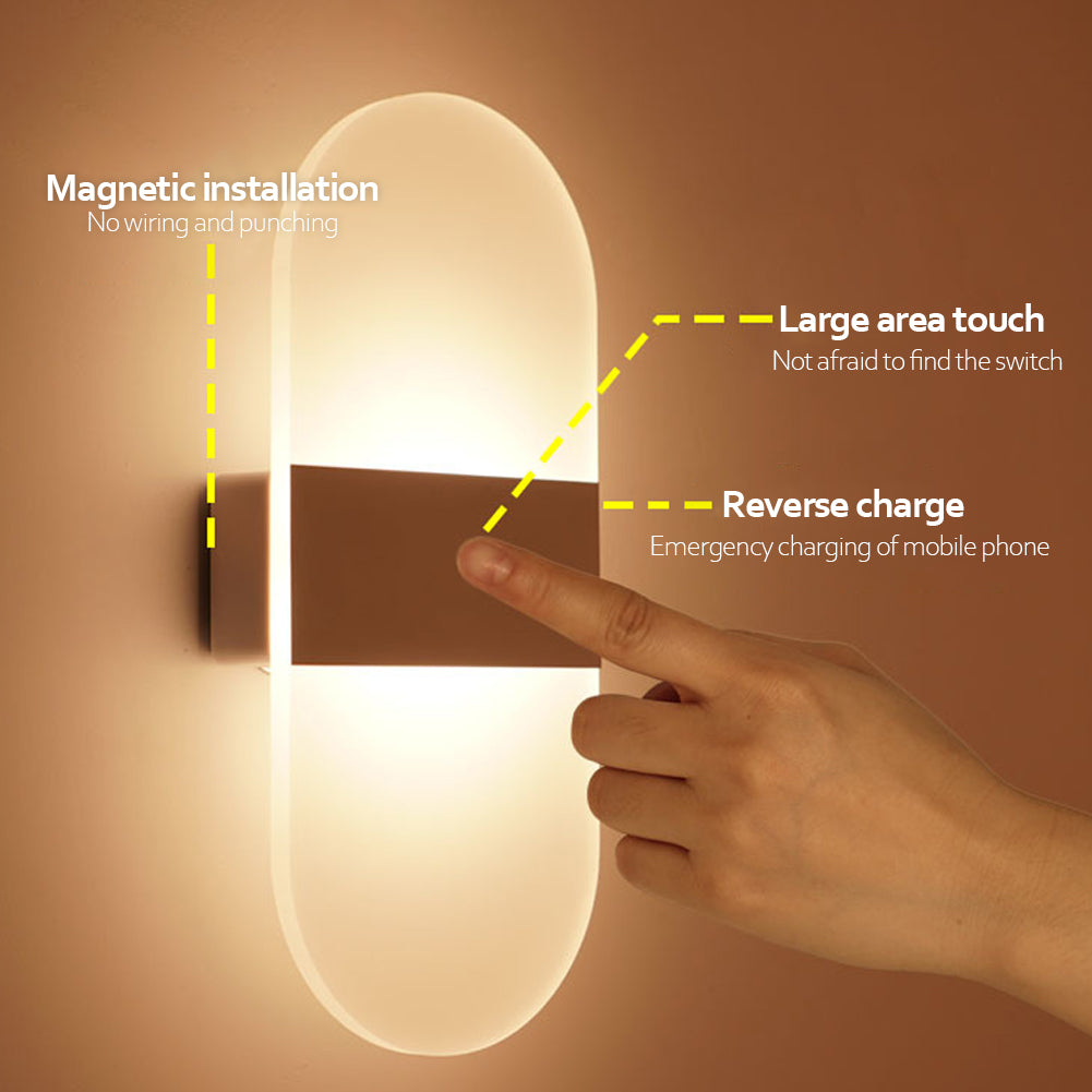 Motion Sensor Night Light – Wireless USB Wall Lamp