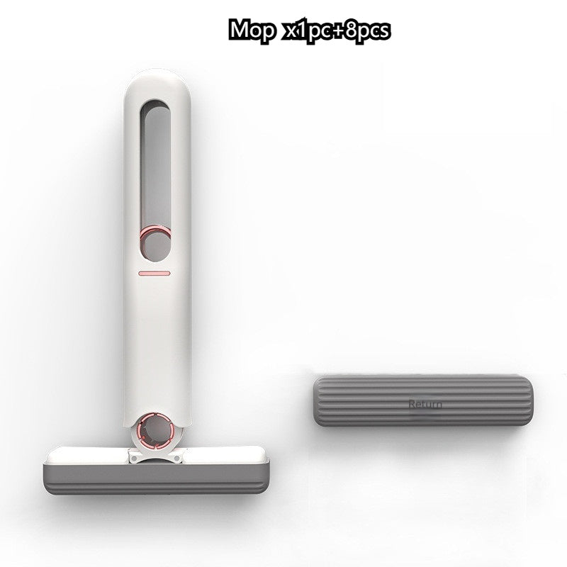 Mini Portable Mop – Easy Squeeze Cleaning Tool for Home & Car